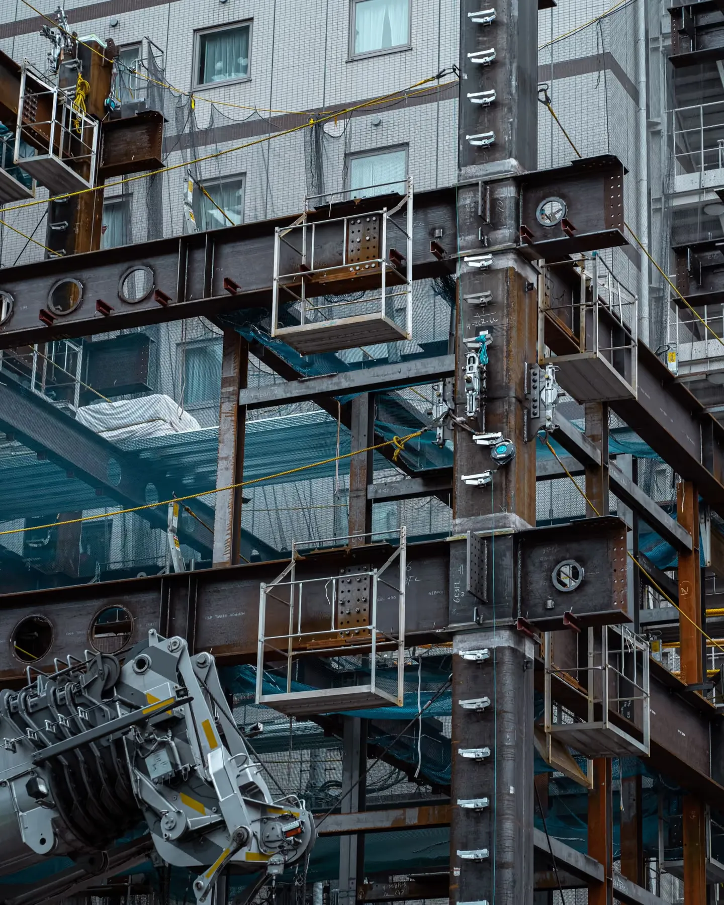 Steel structure of an industrial building